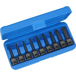 Nasadki udarowe 1/2", Torx T20-T60, 9 szt.