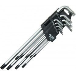 Klucze Torx T10-T50 z otworem, 9 szt.