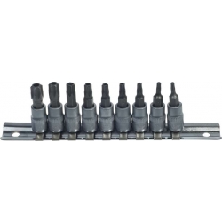 Nasadki Torx z otworem T10-T50, 9 szt.