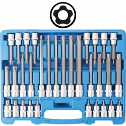 Nasadki Torx Plus 5-kątne z otworem TS20-TS70, 1/2", 32 szt.