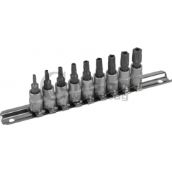 Nasadki Torx Plus 5-kątne z otworem TS10-TS50, 1/4", 9 szt.